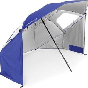 Umbrella Shelter for Sun and Rain Protection Blue
