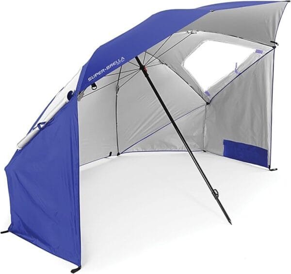 Umbrella Shelter for Sun and Rain Protection Blue