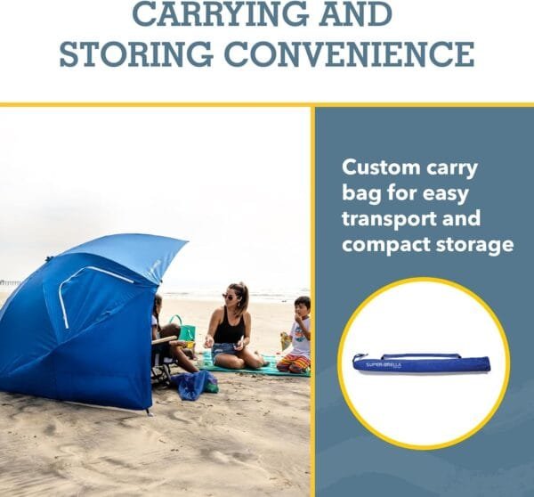 Umbrella Shelter for Sun and Rain Protection Blue - Image 2
