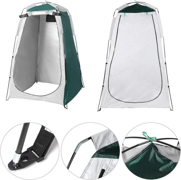 pop up Camping  Change Room Upgrade Privacy Toilet Bath Shower Tent Green - Image 2