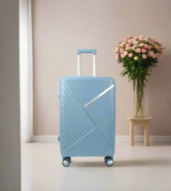 Suitcase Hard Luggage with TSA Lock Spinner Caster Soft PP Handle for Travel Blue - Image 4