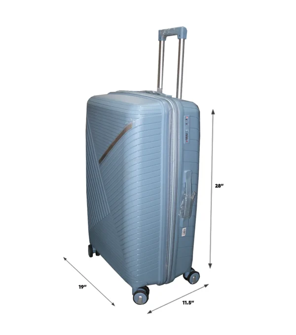 Suitcase Hard Luggage with TSA Lock Spinner Caster Soft PP Handle for Travel Blue - Image 2