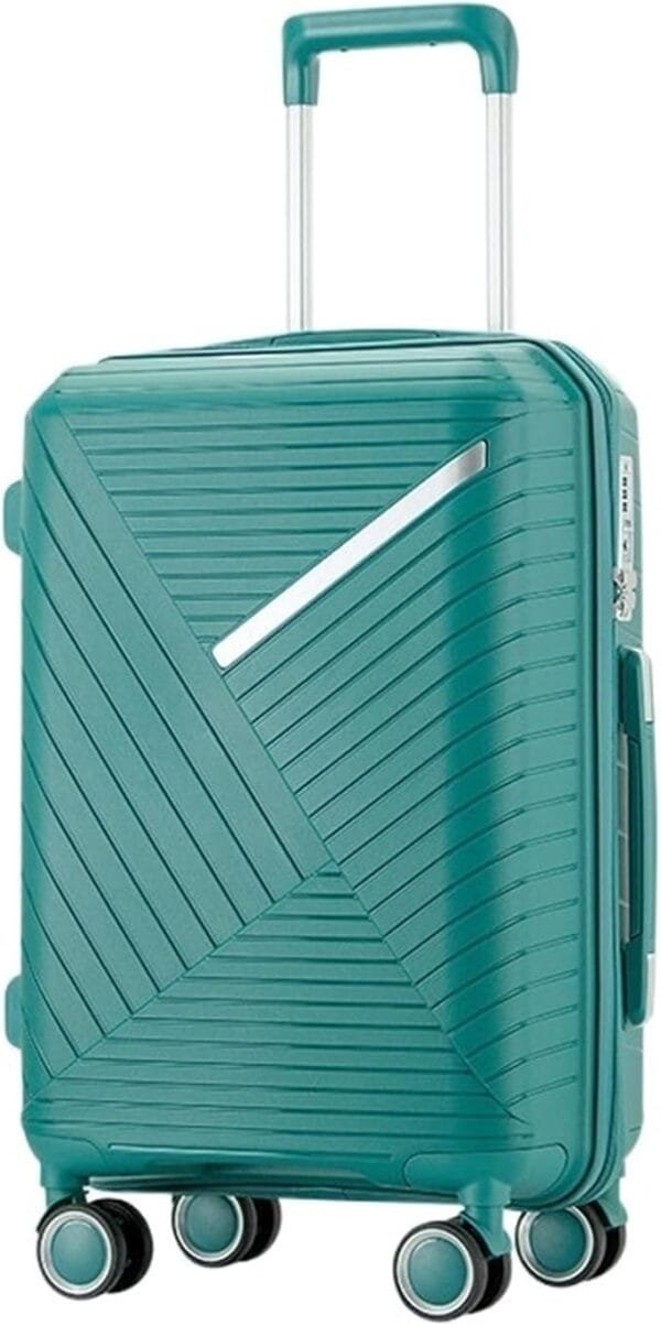 Suitcase Hard Luggage with TSA Lock Spinner Caster Soft PP Handle for Travel Green - Image 5