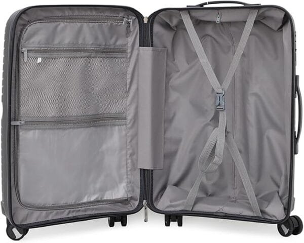 Suitcase Hard Luggage with TSA Lock Spinner Caster Soft PP Handle for Travel Black - Image 3