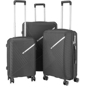 Suitcase Hard Luggage with TSA Lock Spinner Caster Soft PP Handle for Travel Black
