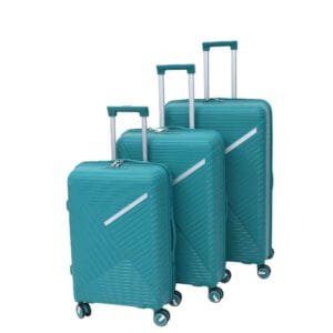 Suitcase Hard Luggage with TSA Lock Spinner Caster Soft PP Handle for Travel Green