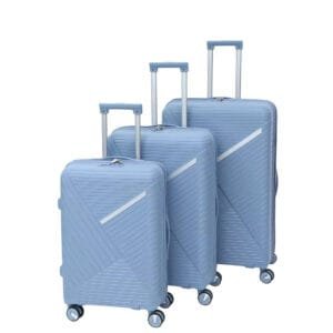 Suitcase Hard Luggage with TSA Lock Spinner Caster Soft PP Handle for Travel Blue