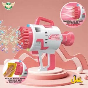 Hole Automatic Bubble Gun Pink