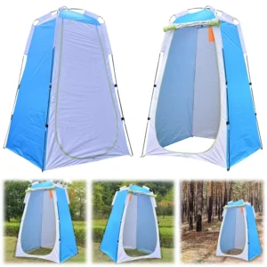 pop up Camping  Change Room Upgrade Privacy Toilet Bath Shower Tent blue